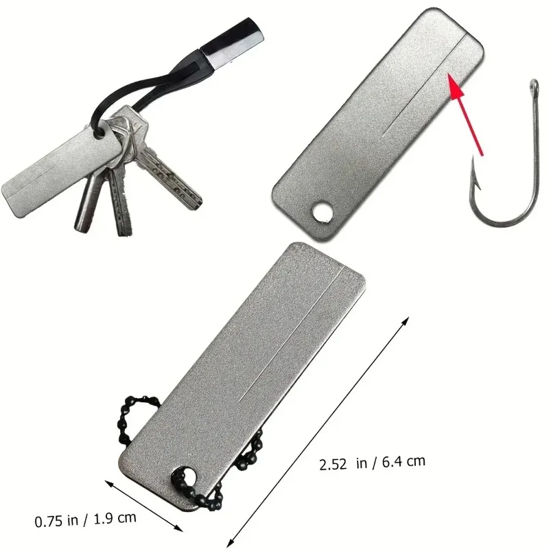 Knife Sharpener Diamond Mini Keychain Tool Camping Outdoor Emery Nail File Portable Pocket  Sharpening  Stone  Survival  Gear