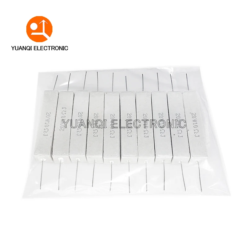 

10PCS 20W 5% Cement Resistor Power Resistance 0.1R-10K 0.47 1 1.5 2.2 2.5 3 4.7 5.1 6 10 22 24 33 47 100 1.8K 2.2K 4.7K ohm