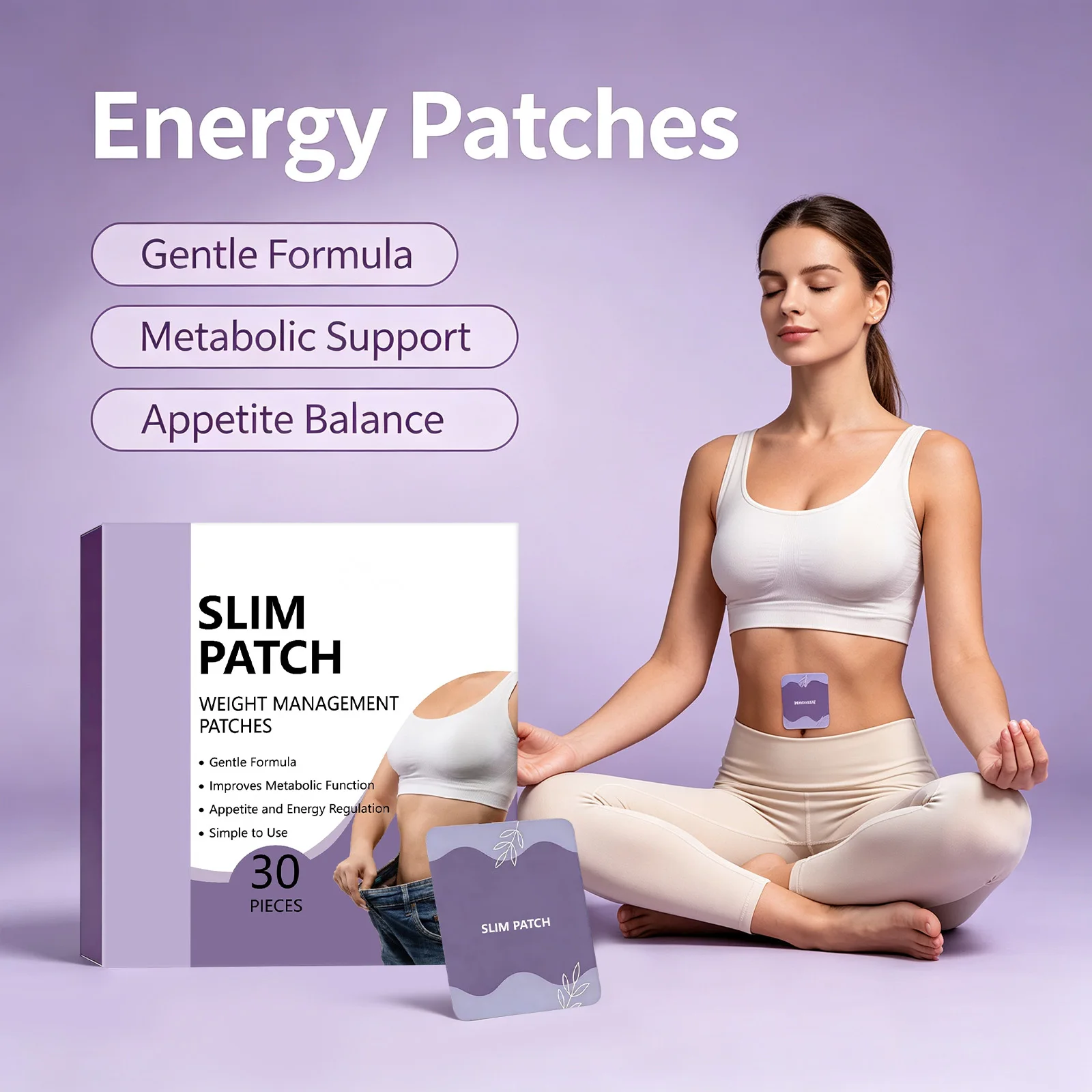 Ginger Extract Patch Energy Patches Breathable Shaping Body Contour Belly Slim Firming Comfortable External Use Abdominal Patch