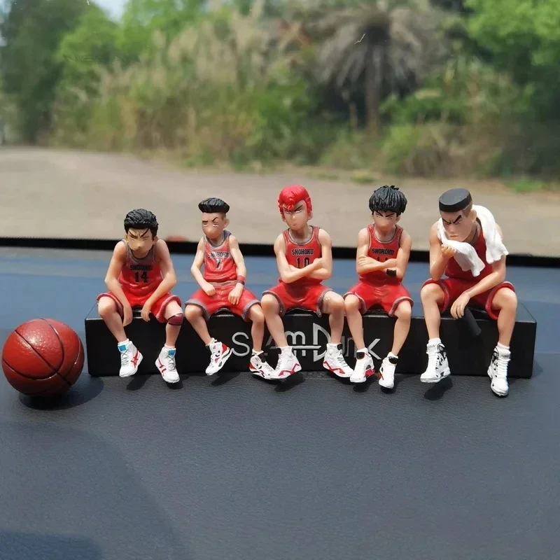 Auto Telefoonnummer Plaat Interieur Anime Decoratie SLAM DUNK Hanamichi Sakuragi Action Figure Ornament Auto Accessoires Geschenken