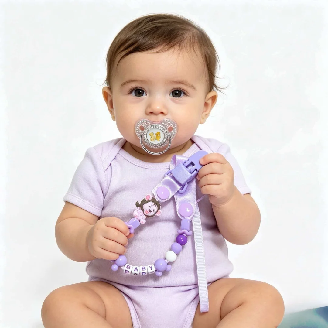 

Animal Shaped Newborn Baby Pacifier Ultra Soft Silicone Soother Nipple Personalized Custom Matching Pacifier Clip
