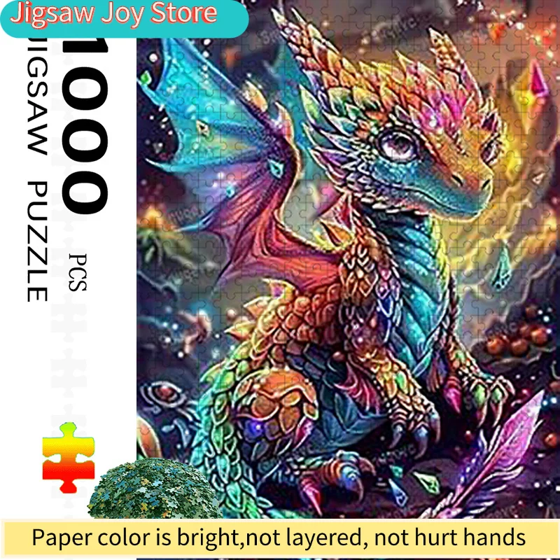 

1000pcs Vivid Dragon Art Classic Characters Fantasy Themed Puzzle | Stress Relief Family Fun Relax Jigsaw | Ideal for Birthday