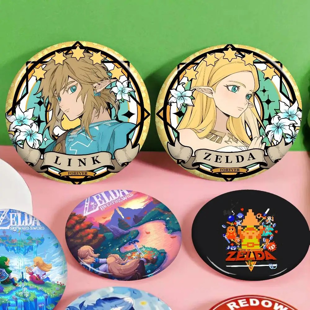 Video Game Legend Z-Zeldas Customizable Soft Button Pin For Women Creative Jewelry Funny Badge Cartoon Lover Hat