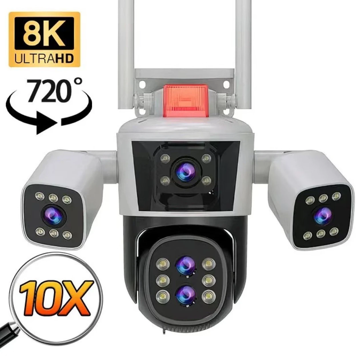 

3-экранная беспроводная камера, панорама на 360 градусов без тупиков, удаленный монитор для мобильного телефона, наружное ночное видение высокой четкости