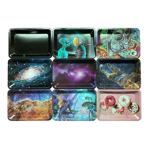 180x125mm علبة تخزين معدنية التبغ السجائر الأعشاب التدخين اكسسوارات صفيح أداة صغيرة أعلى 8 مبيعات لأوراق الماريجوانا - رقم 5