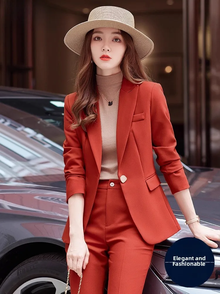 

Women's Casual Stylish Short Suit Jacket Spring Autumn New Arrival Professional High-End Feel Commute Style Button Detail