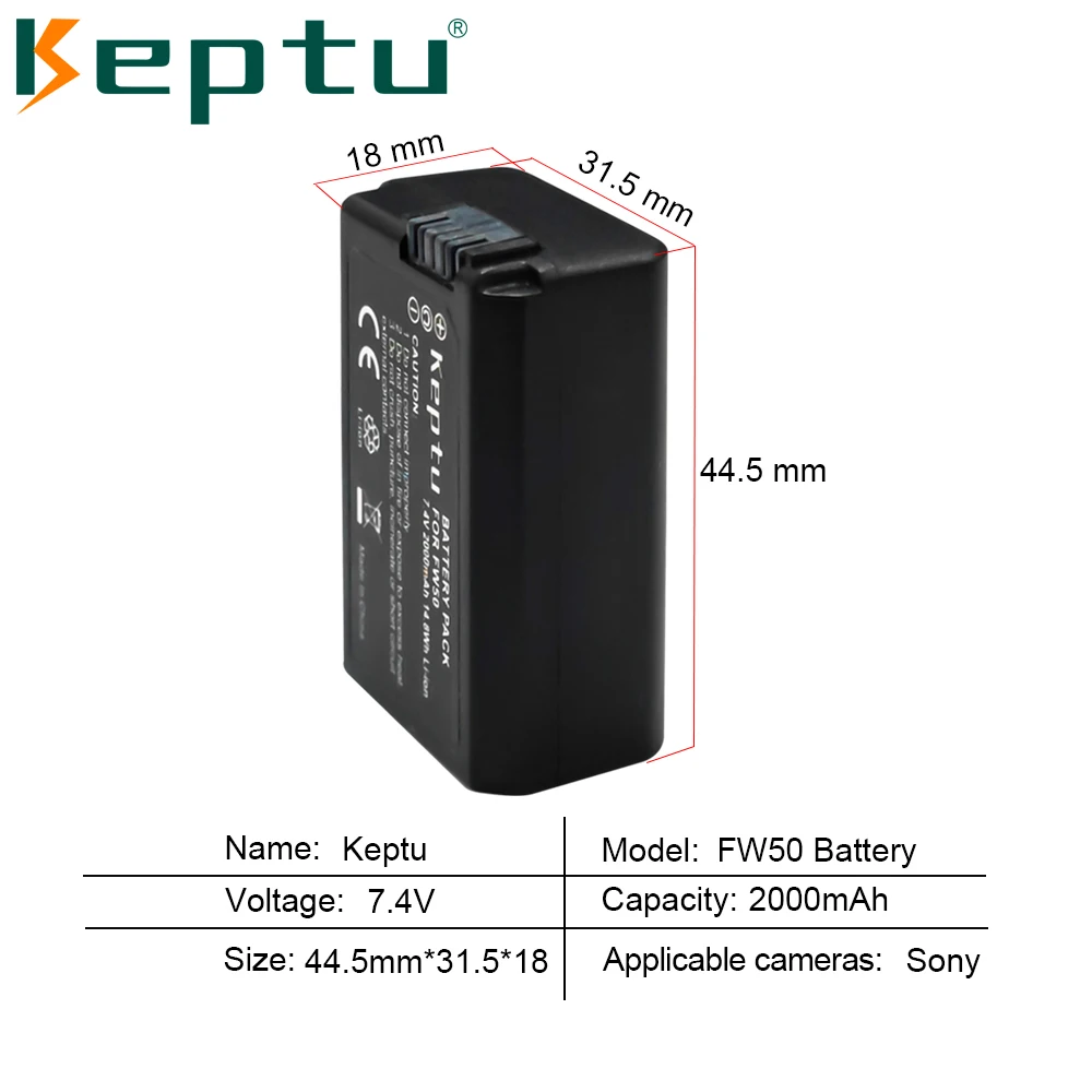 1-2 шт., 2000 мАч, NP-FW50 NP FW50, аккумулятор Akku + ЖК-зарядное устройство для Sony Alpha a6500 a6300 a7 7R a7R a7R II a7II NEX-3 NEX-5