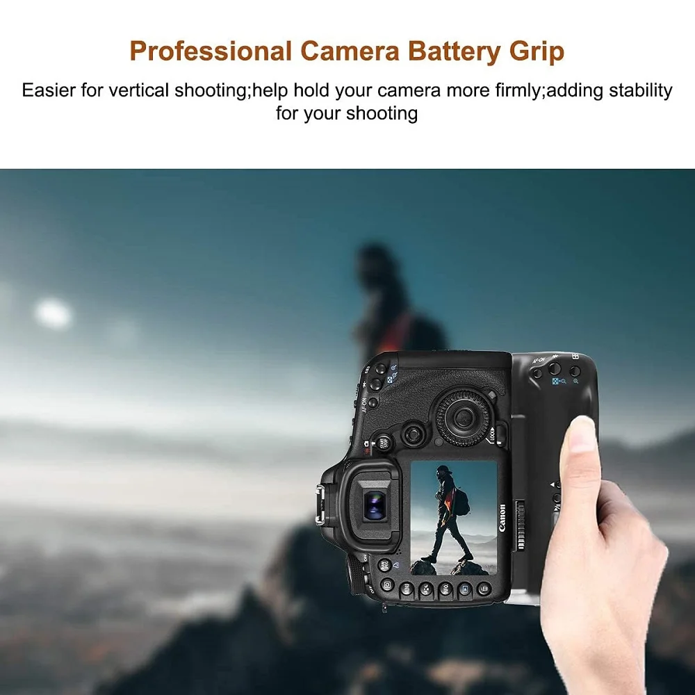 Meike MK-7DL プロフェッショナル LCD タイマー垂直バッテリーグリップホルダー Canon EOS 7D デジタル一眼レフカメラ用