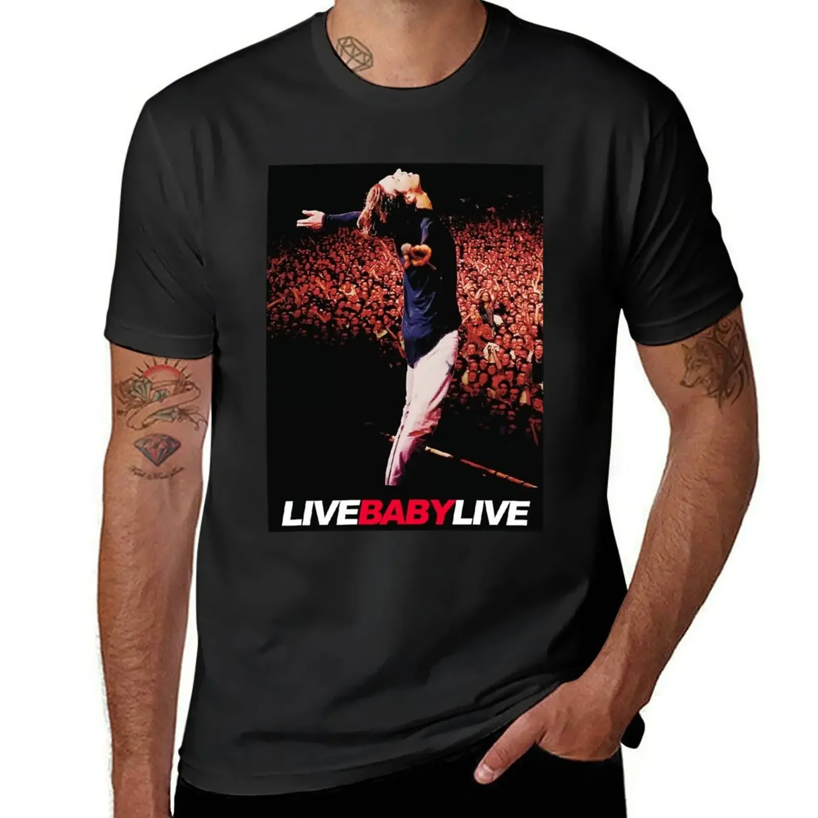 Live Baby Live T-Shirt plus size tops sweat blanks shirts men graphic