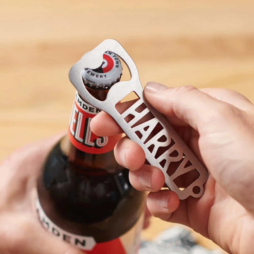 

DHQH Customized Name Metal Bottle Opener Personalized Letter Stainless Steel Proposal Bottle Opener Commemorative Gift for Him