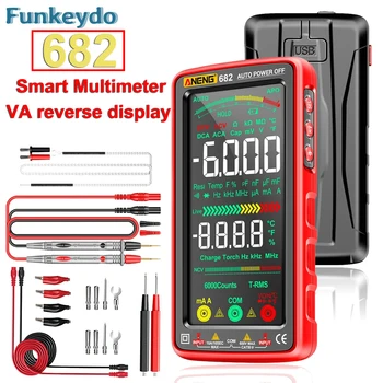 ANENG 682 Pro VA Reverse Display Multimeter Ammeter Buzzer Tester Rechargeable Multimetry Multimeter Electric Measuring Tools