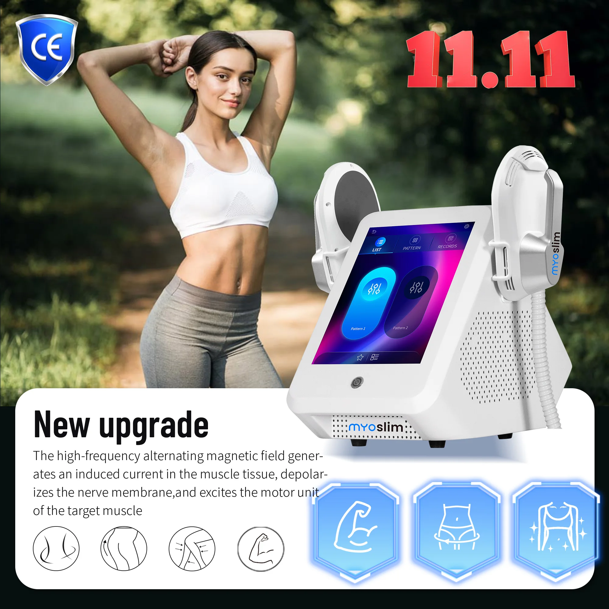 

MYOslim NEO High Power 6500 Вт EMS машина для моделирования тела HI-EMT технология наращивания мышц сжигание жира оборудование для похудения