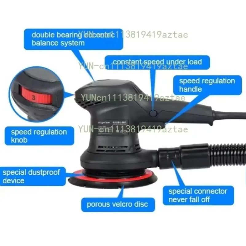 220V Brushless Random Orbital Sander 6 Inch 150mm Eccentric Electric Sander for Auto Body Repair Wood Sanding Polishing