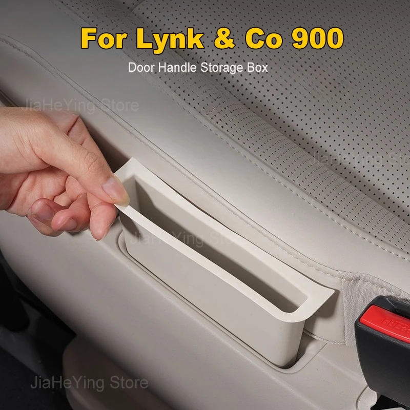 

For Lynk & Co 900 Car Second Row Seat Side Silicone Door Handle Storage Box Mobile Phone Slot Pad Interior Accessories