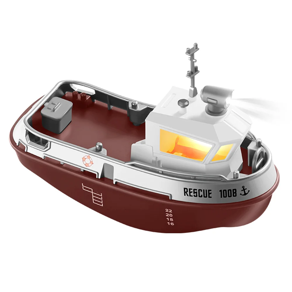 S820 1/32 2.4G Mini RC Boot LED Licht Dual Motor Waterdichte Afstandsbediening Rescue 1008 Draadloze Elektrische Voertuigen modellen Speelgoed
