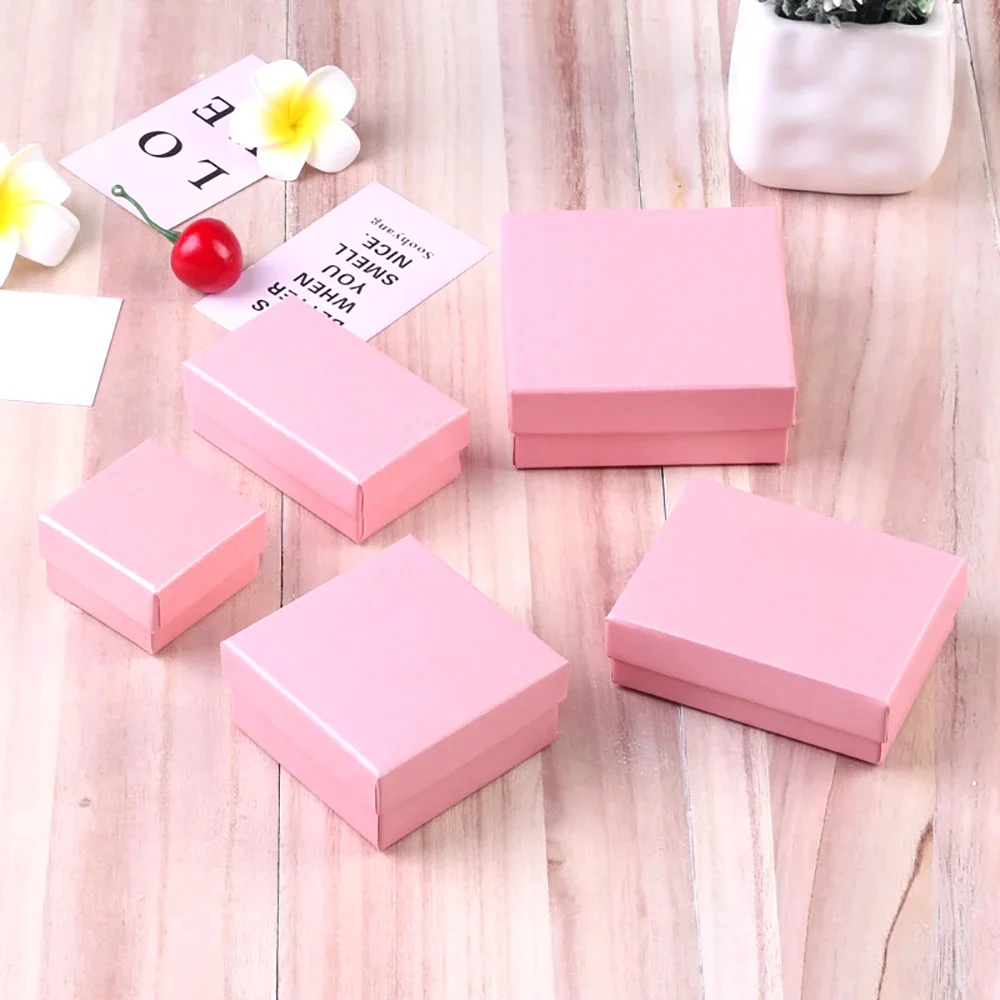 12pcs/ Lot Simple Box Earnail Rings Earrings Bracelet Necklace Gray Black Paper Jewellry Display Case Jewelry Organizer Boxes