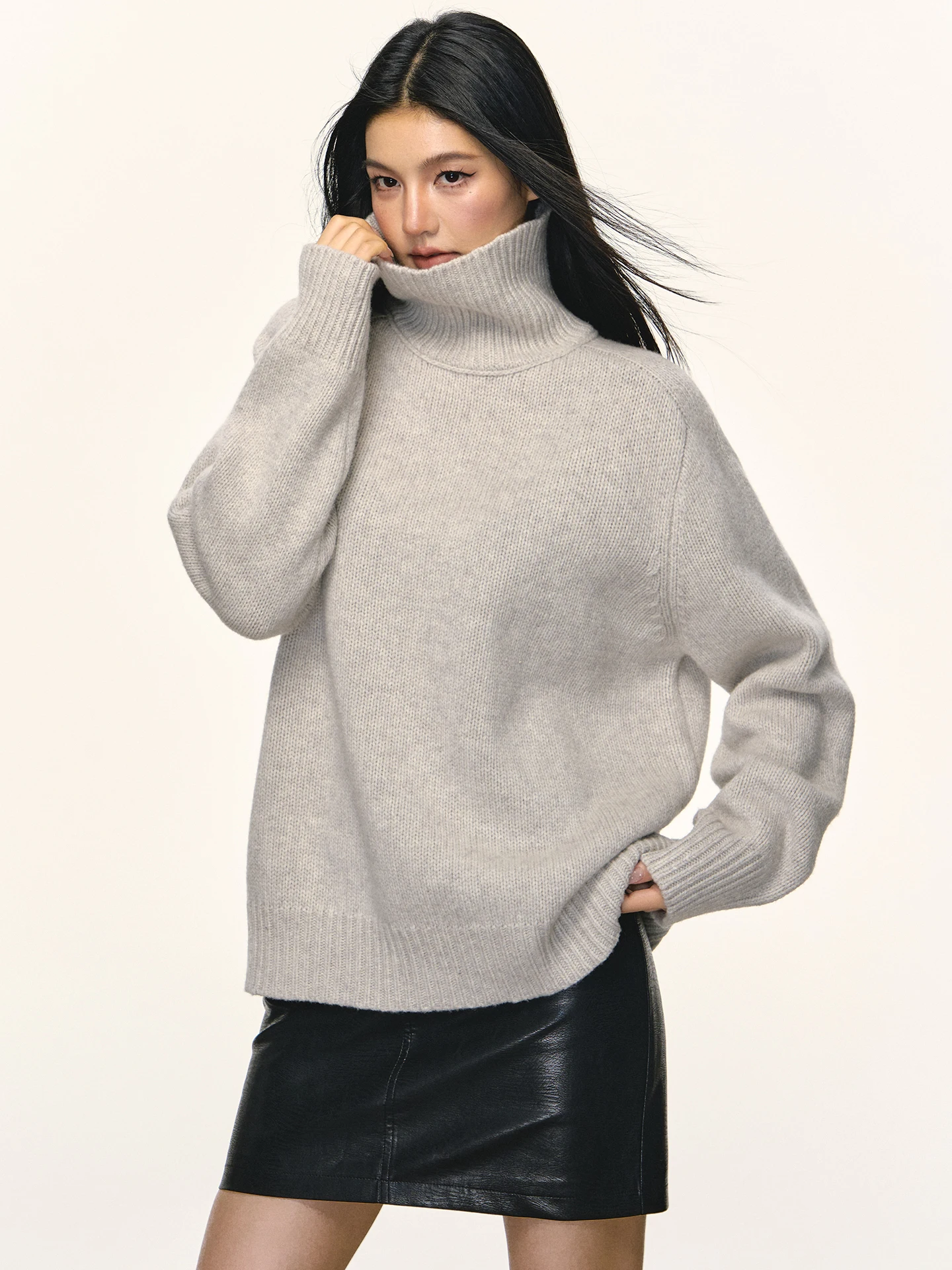 

Anna Aneae00 Women's Wool Sweater Soft Cozy Outerwear Knitted Top Warm Spring Autumn White Comfortable Long Sve Crew Ne