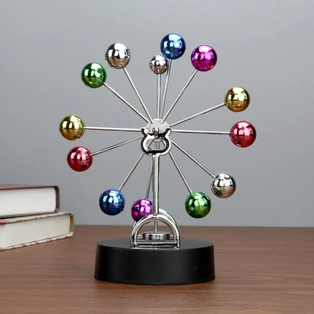 Magnetic Perpetual Motion Machine Electric Ferris Wheel Desk Toy Kinetic Art Orbit Ornament For Home Office Table Decor