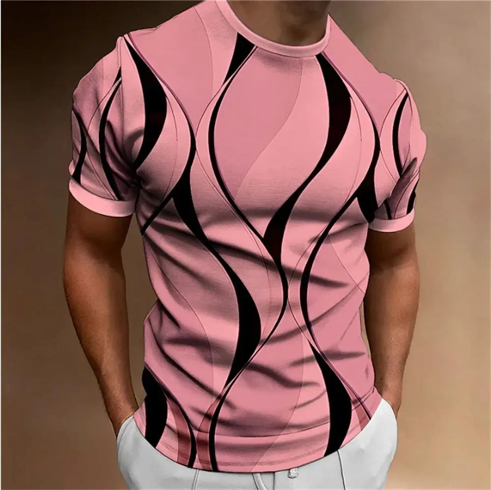 New Summer Men Simple Everyday Casual Street Fun 3d Printed T-Shirt Fashion Trend Personality Large Size O Collar Short Sleeve