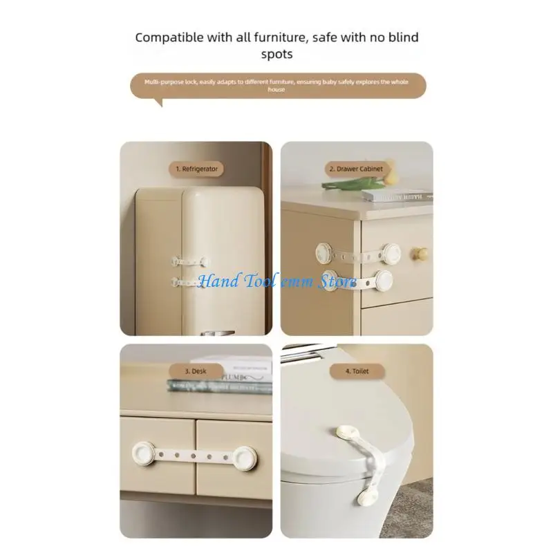 H37F Simple Childproof Door Lock Whirling Against Squeeze Plan ABS PRESENTATION Substance Secure Child Wine bottle Home Use