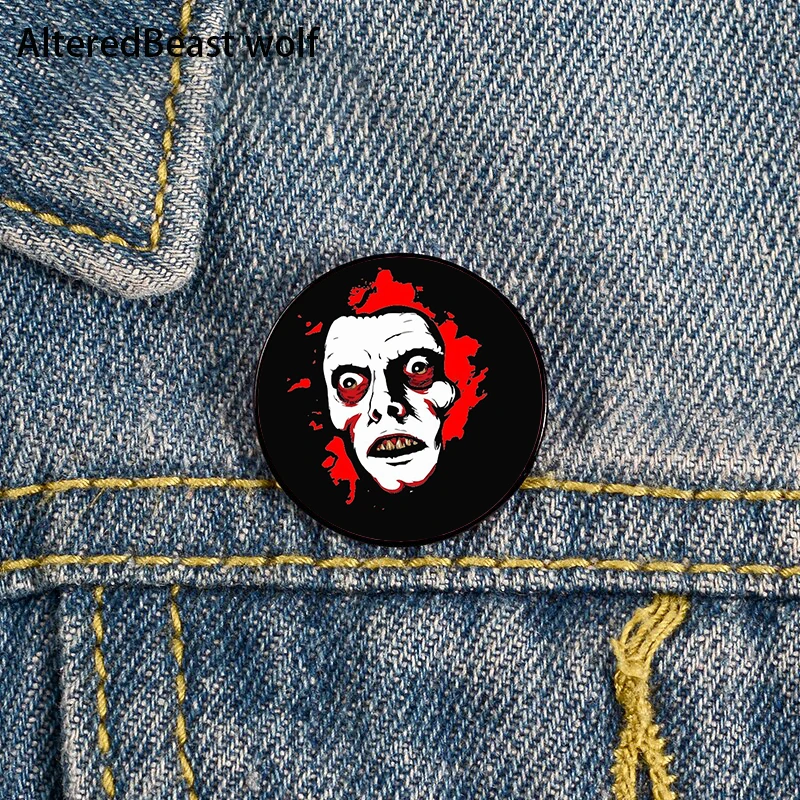 The exorcist scary Pin Custom cute Brooches Shirt Lapel teacher tote Bag backpacks Badge Cartoon gift brooches pins for women