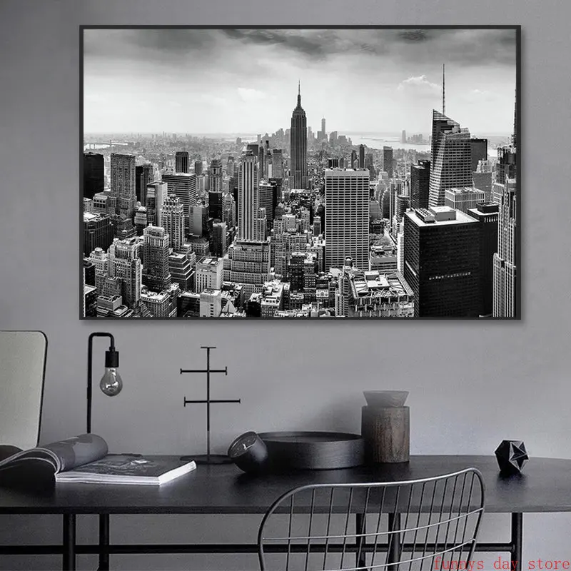 Paris New York City Poster and Prints Brooklyn Bridge San Francisco Eiffel Tower Canvas Painting Wall Art  Picture Home Decor