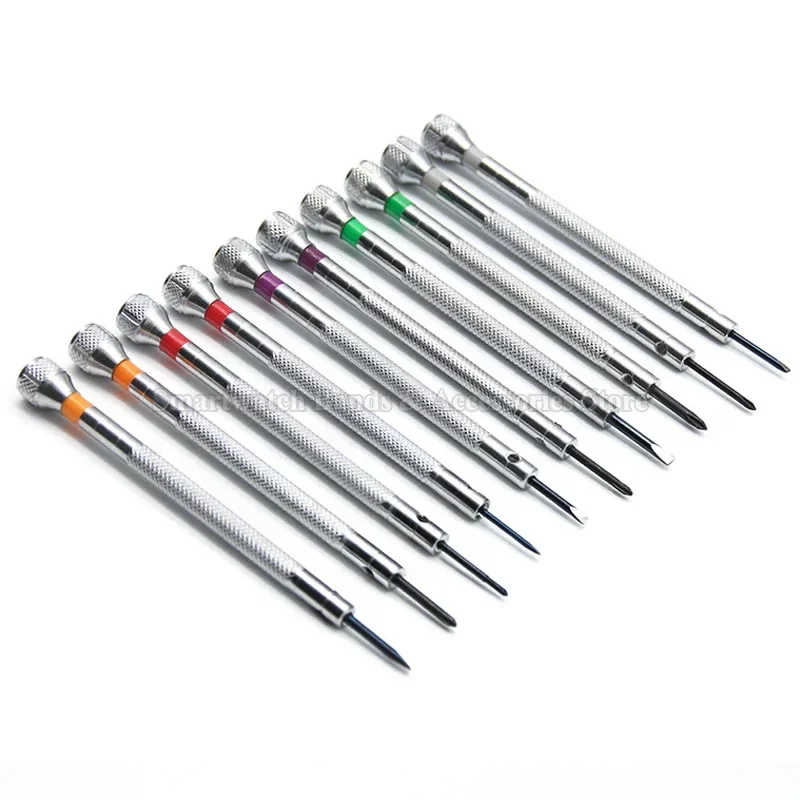 13 قطعة أدوات إصلاح الساعات مفك مجموعة 0.6 مللي متر-2.0 مللي متر شقة رئيس طقم مفك الساعات المهنية لأدوات إصلاح الساعات