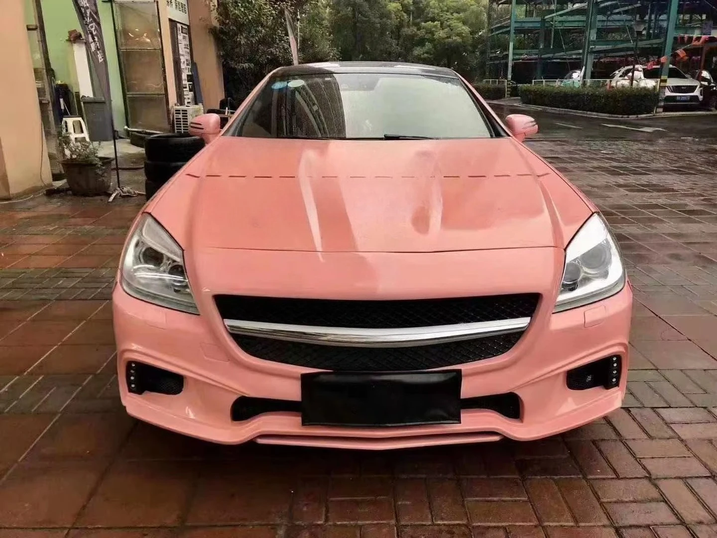 

High Quality for SLK200 R172 Body Kits New Upgrade WALD Front Bumper Rear Bumper Side Skirts Fit