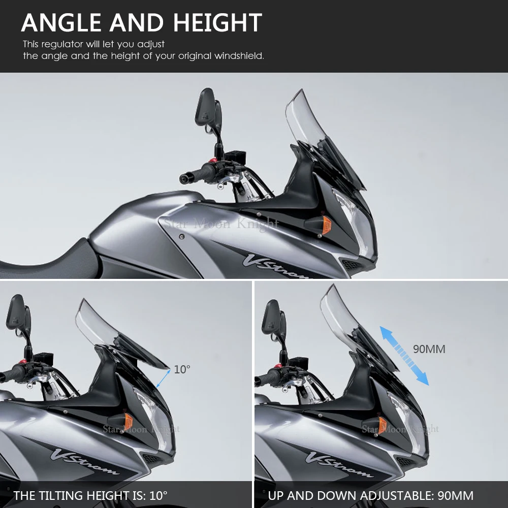 Ajustadores de parabrisas CNC para Suzuki Vstrom, soporte de parabrisas, kits de soporte, DL1000, v-strom, DL650, DL 650, 1000