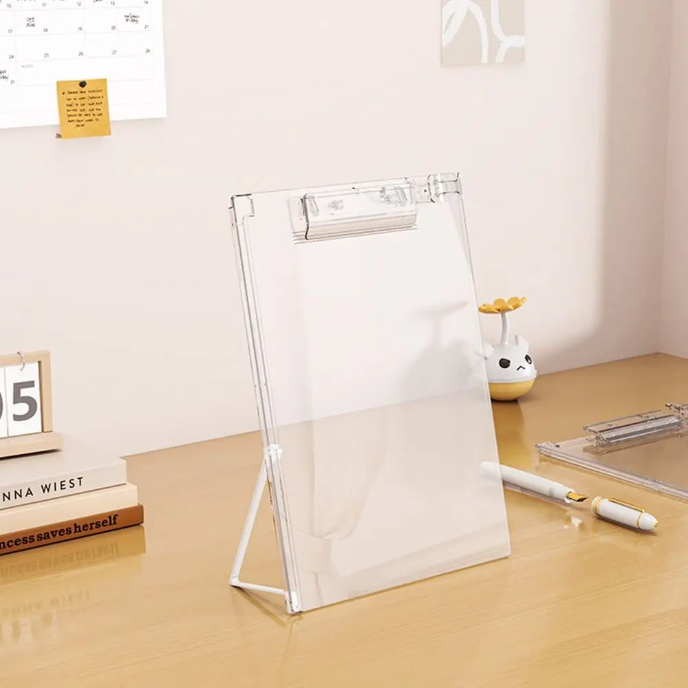 

Portable Acrylic A4 File Folder Thickening Transparent Writing Board Clip Vertical Student Writing Pad Gift