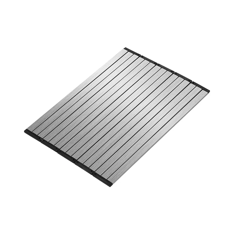 

Kitchen sink sticky board cutting board drain rack stainless steel multifunctional foldable thawing board sink drain curtain