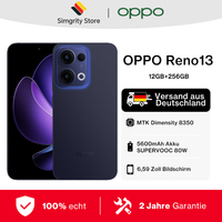 OPPO Reno13 5G 12+256GB, AI Smartphone Android Without Contract, Mobile Phone, Dimensity 8350 5G, 120Hz 6.59 Inch AMOLED Screen, 50MP AI Main Camera, SUPERVOOC 80W, 5600mAh Battery, IP69, 4K Video