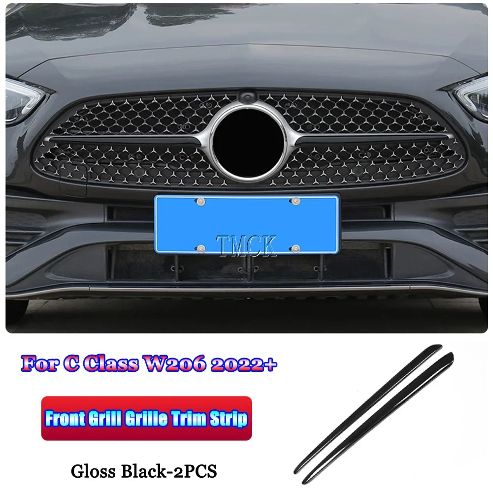 For Mercedes Benz C Class W206 C200 C220 C260 C300 2022-2025 Car Accessories Air Intake Front Grill Grille Mesh Cover Trim Strip