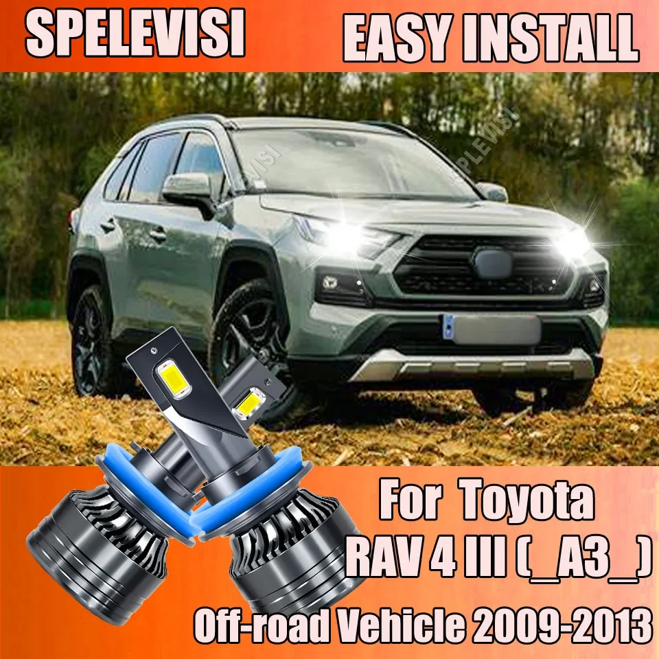 9005 H11 H9 LED Car Headlight 180W 18000LM Super White Lamp Bulb For Toyota RAV 4 III (_A3_) - Off-road Vehicle 2009-2013