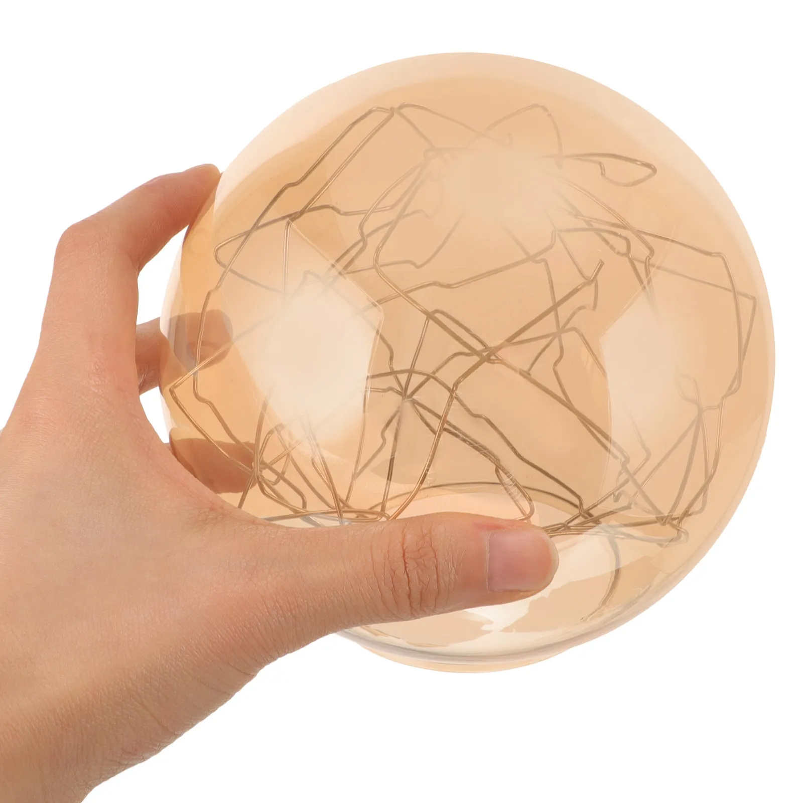 Glass Globe Lampshade Single Hole Round Design Large Mouth Curved Wire Warm Atmosphere Lamp Shade for Chandelier Pendant Ceiling