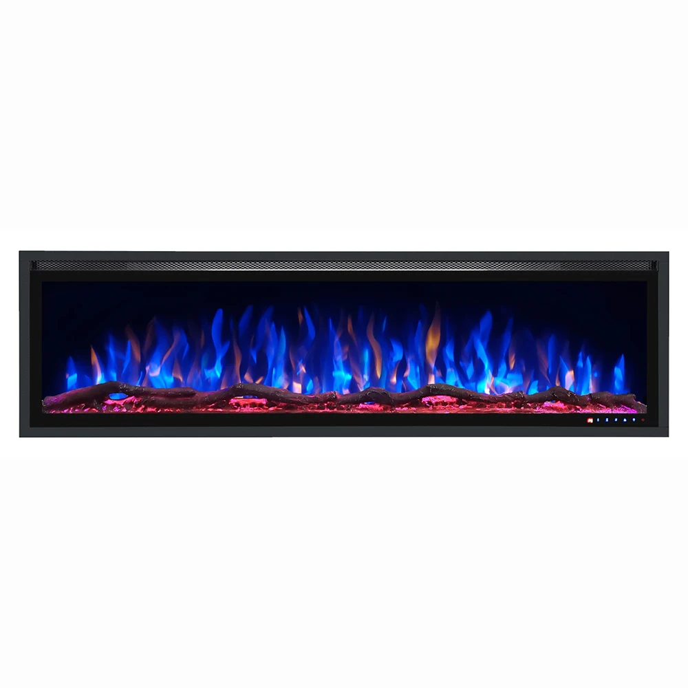 Decorative Wall Recessed  Wall Mounted Glass Panel Insert Electric Fire Place Fireplace