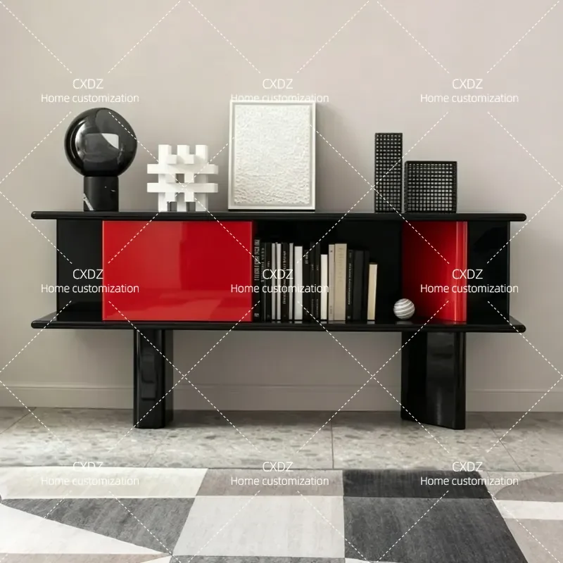 Solid Wood Entryway Cabinet with Painted Finish Modern Simple Storage Locker for Living Room Entrance Table Console