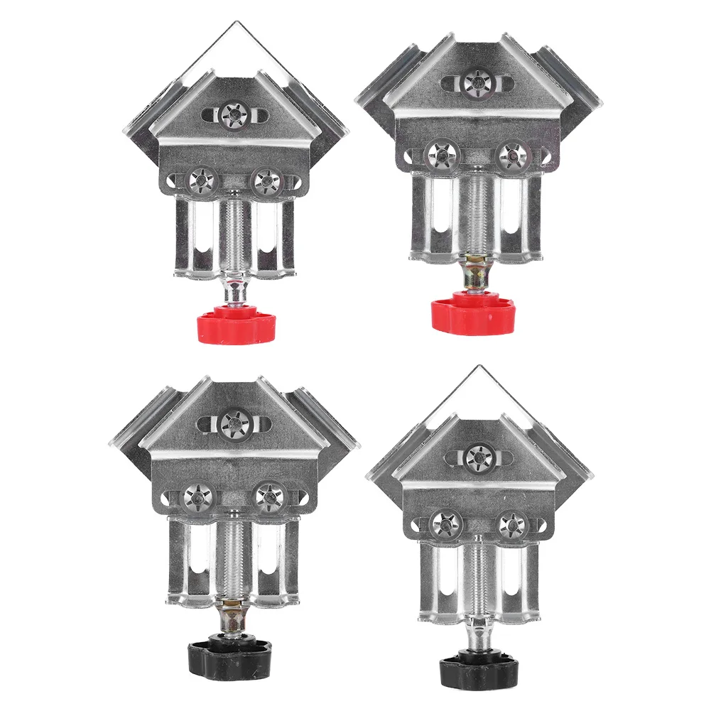 2pcs Woodworking Clamp Tool Stainless Steel Right Angle Clip Splicing Clamp Locator Right Angle Clamp for Wood Panel Splicing