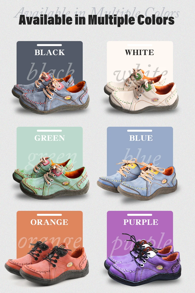 Tma Eyes Damen hand genähte Leder Sneakers leichte flache Design Schuhe für Frauen für die Herbstsaison – Detail 3