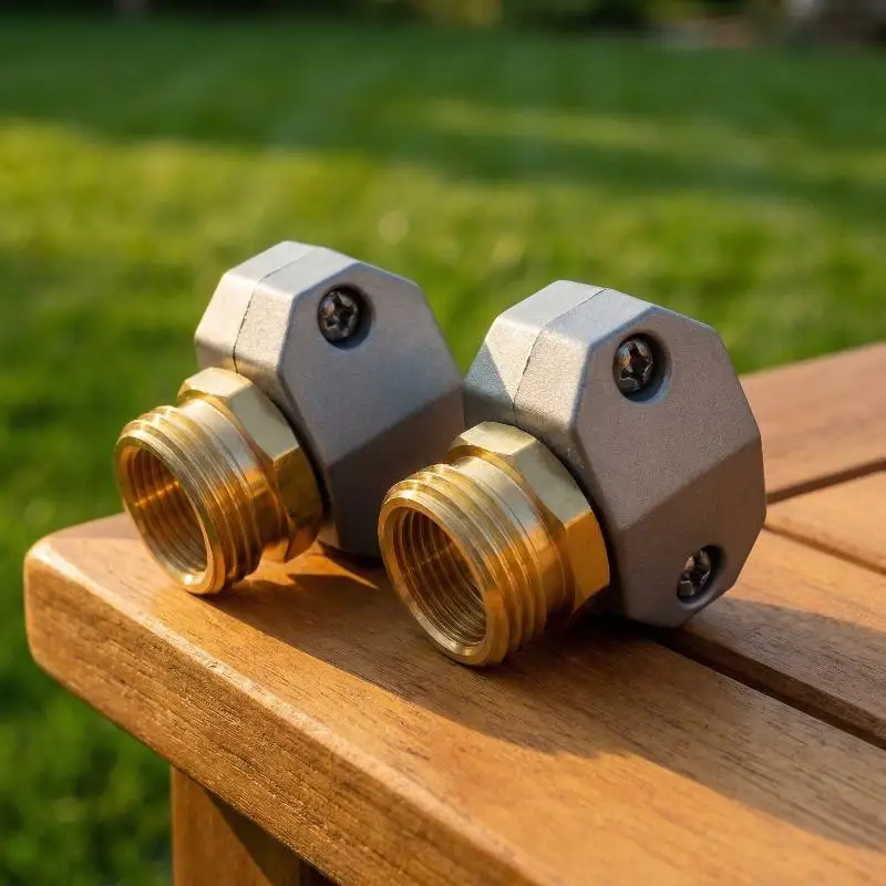 Zinc Aluminum 5/8-3/4 Inch Garden Hose Connector Water Pipe Repairer Male Female Connector Set With Sealing Rings