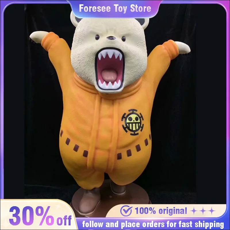 

60cm One Piece WCF Bepo Figure Giant Bear GK Statue Fluffy Heart Pirates Mascot Boxed Collectible Model Anime Display Piece Toy