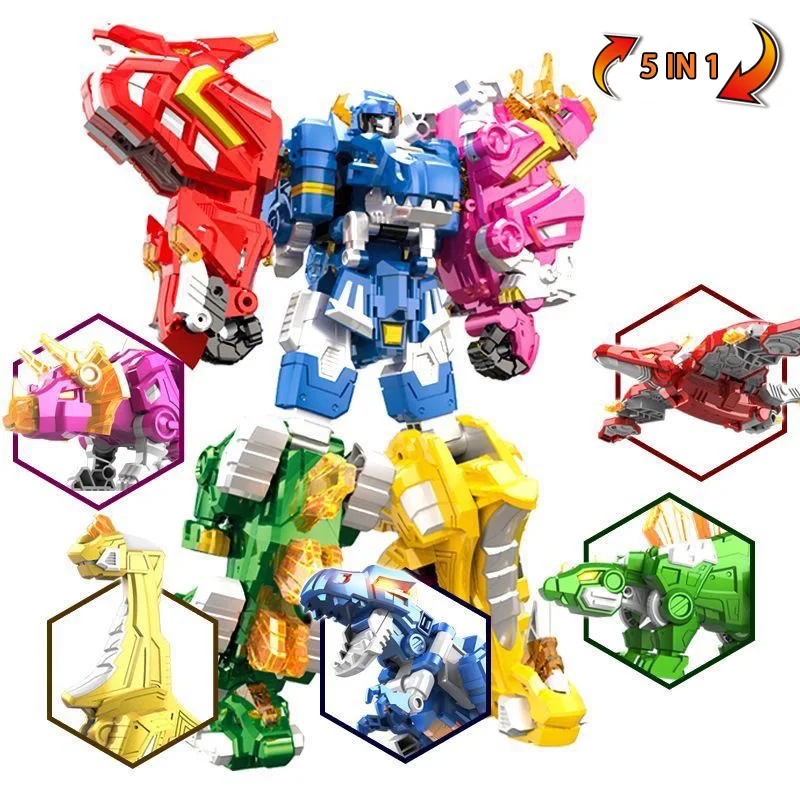 7 في 1/5 في 1 قوة صغيرة 2 سوبر دينو تحويل الطاقة ألعاب الديناصور عمل أرقام قوة صغيرة X تشوه روبوت ميكا لعبة