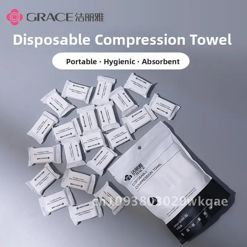 Jieliya Compressed Towel Travel Pack - Thickened Disposable Face Towels Pure Cotton Portable Granules Travel Supplies 20