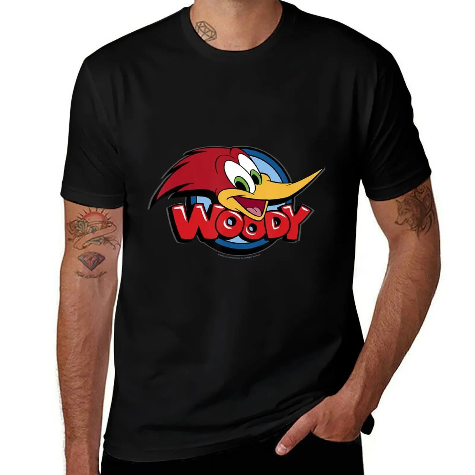 Red Big Bird With Large Face Graphics T-Shirt Simple Graphic Design T-Shirt
