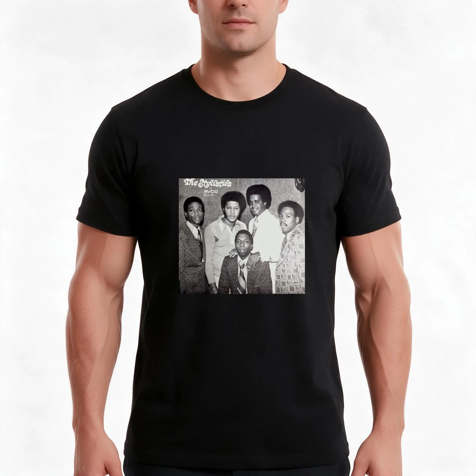 The Stylistics T-Shirt, Summer Casual Cotton Tee, Oversized Streetwear Tops, Vintage Graphic Print, Loose Fit Short Sleeve