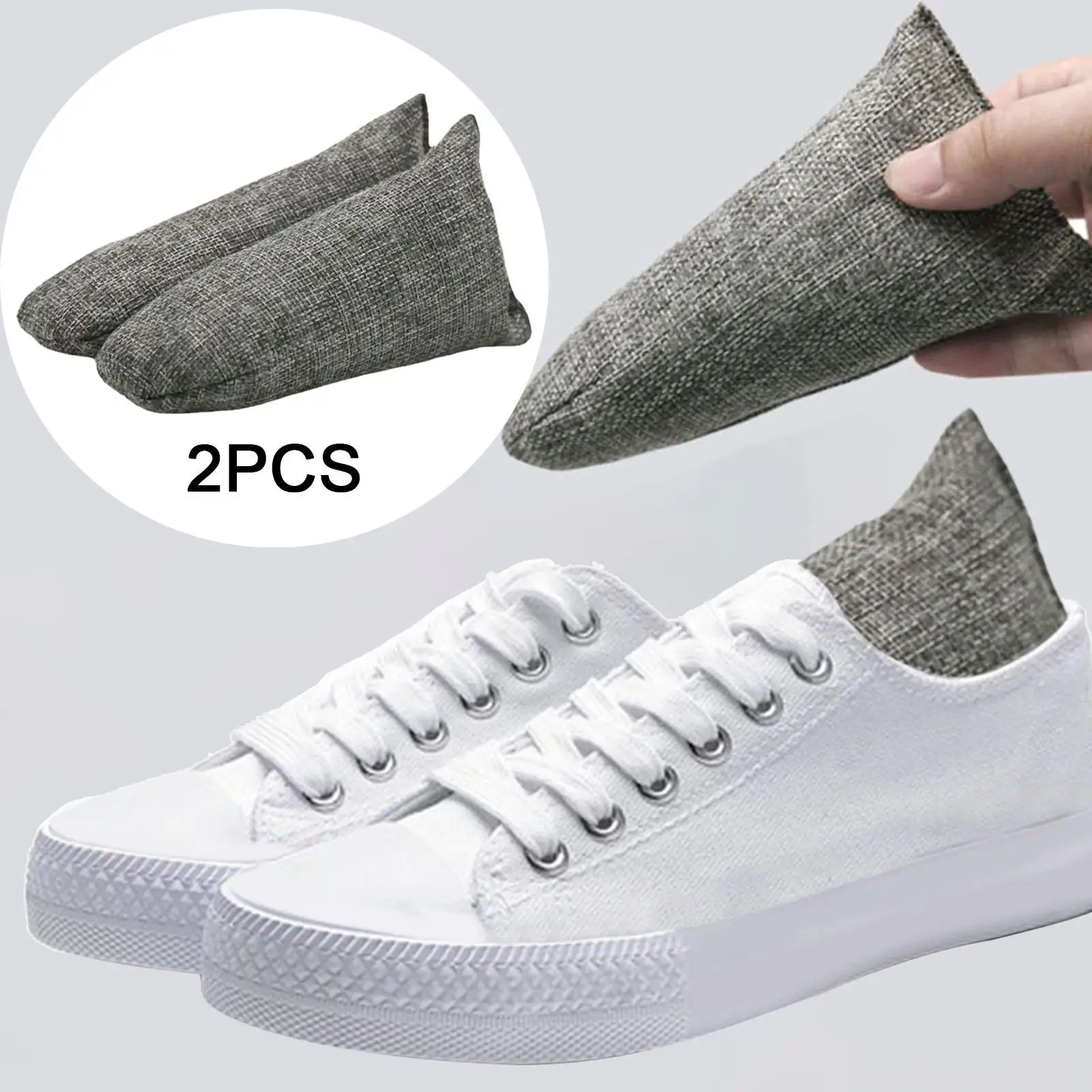 

2 Pieces Charcoal Odor Absorber Smell Absorber for Gym Bag Closet Shoes