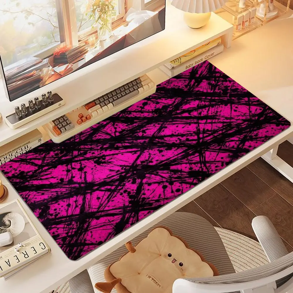 Large Size Playmat Magenta Thorn Branch Dark Texture Mousepad For Home Laptop Gaming Table Mat
