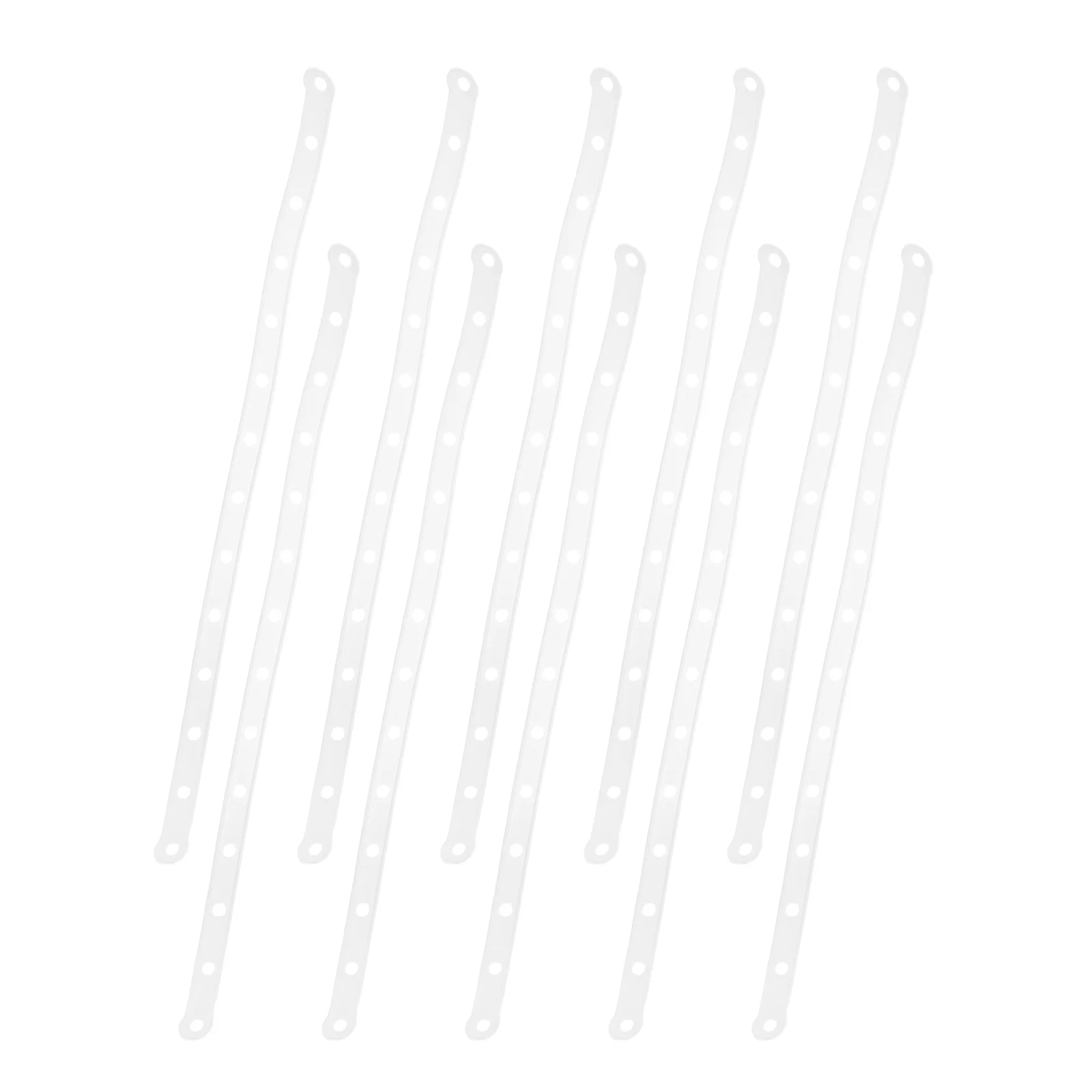 

10pcs Hanger Connection Strip Stable Display Heavy Duty Plastic Closet Garment Strips White Pant Clips Space Saving