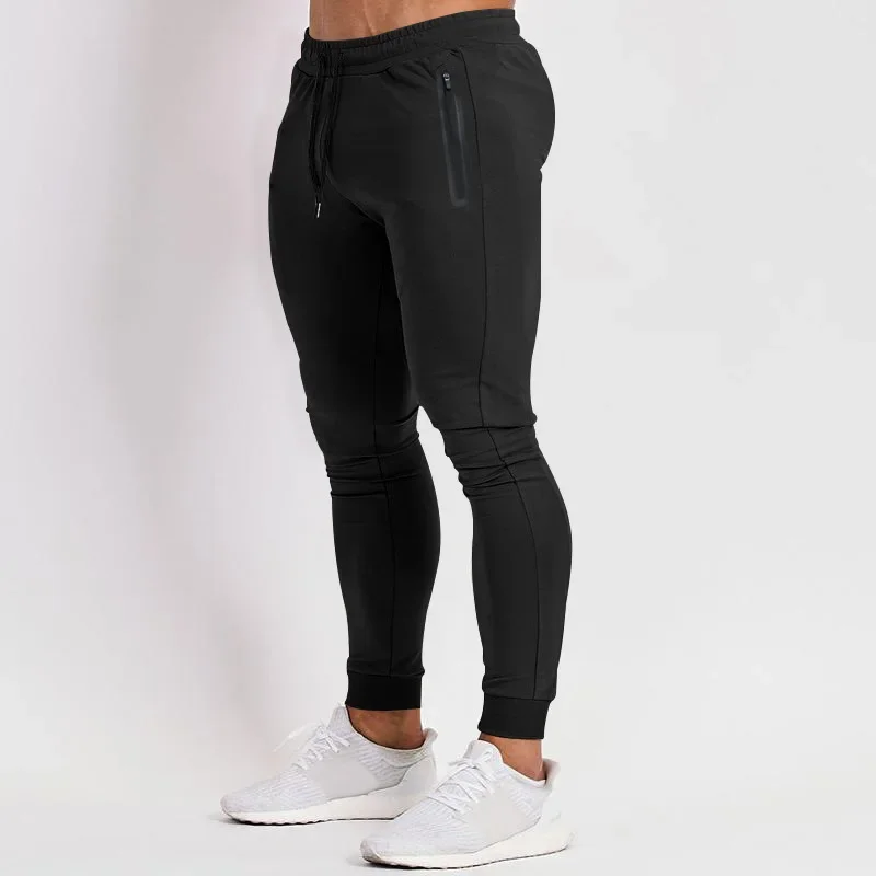 Luxury Summer Sweatpants Men Sports Pant Elastic Waist Zip Pockets Gym Training Jogging Fitness Running Joggers Skinny Trousers
