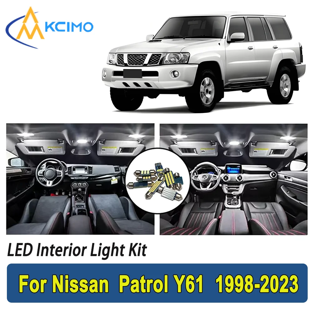 

New Light Bulb For Nissan Patrol Y61 (1998-2023) Premium Bright LED Interior Dome Map Trunk Light Kit Car Led Lamps Car LED